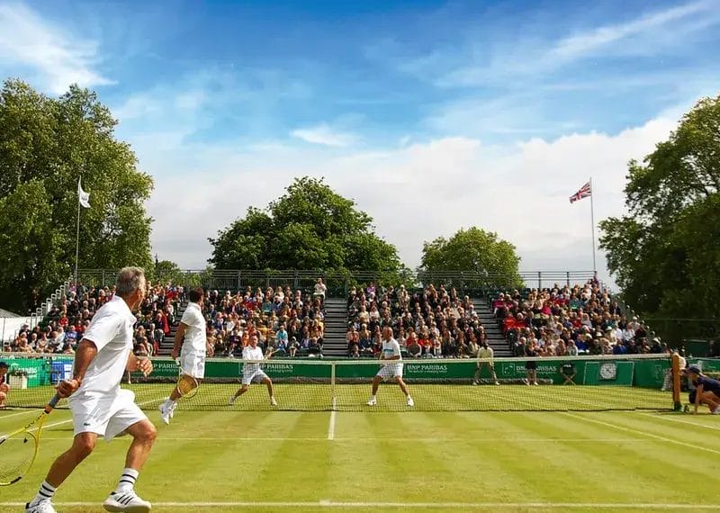 News speed of play on a grass tennis court